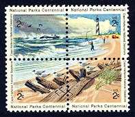 Cape Hatteras National Seashore Block of 4 Mint Stamps United States, 1972